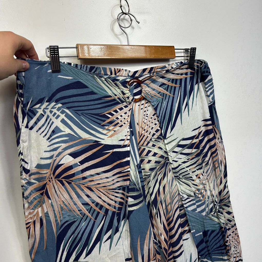 Millers Blue Palm Print Pants - Size 16