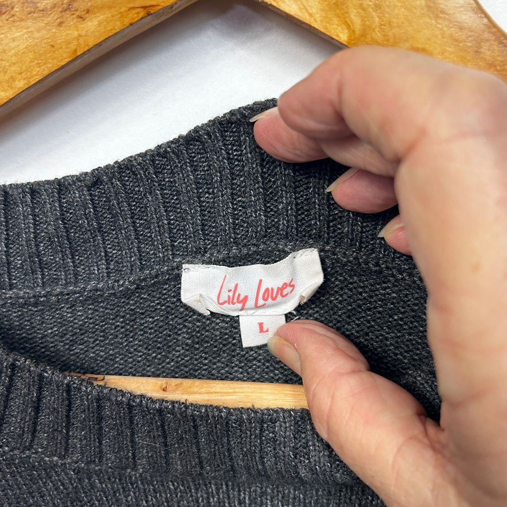 Lily Loves Charcoal Jumper - Size L