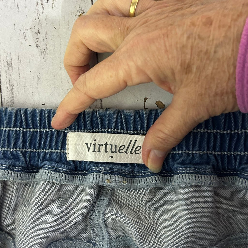 Virtuelle Blue Denim Skirt - Size 20