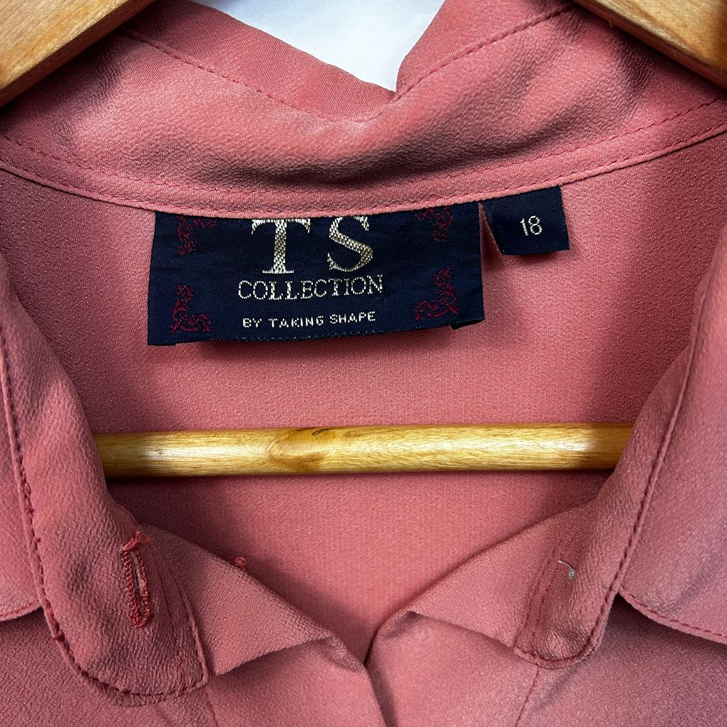 Vintage Taking Shape Rust Long Sleeve Shirt - Size 18
