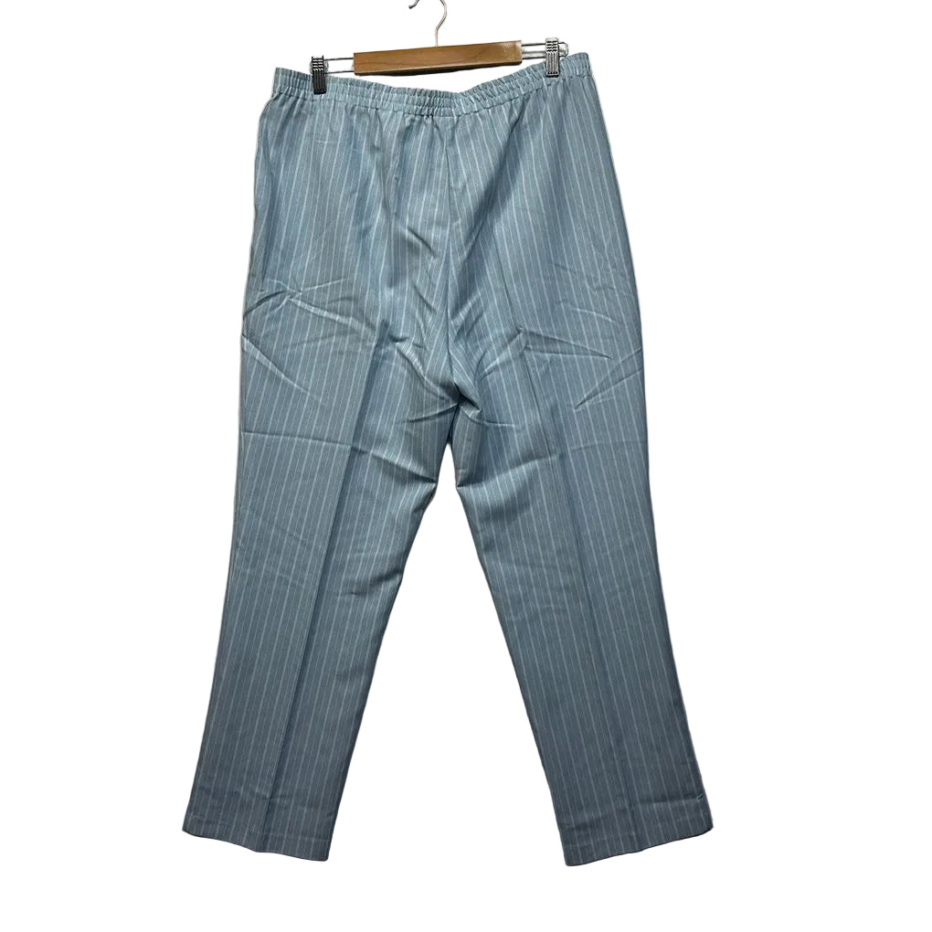 Damart Blue Plus Size Striped Pants - Size 18