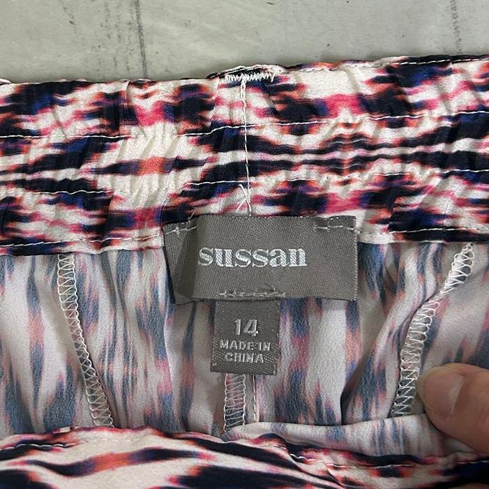 Sussan Pink Print Pants - Size 14