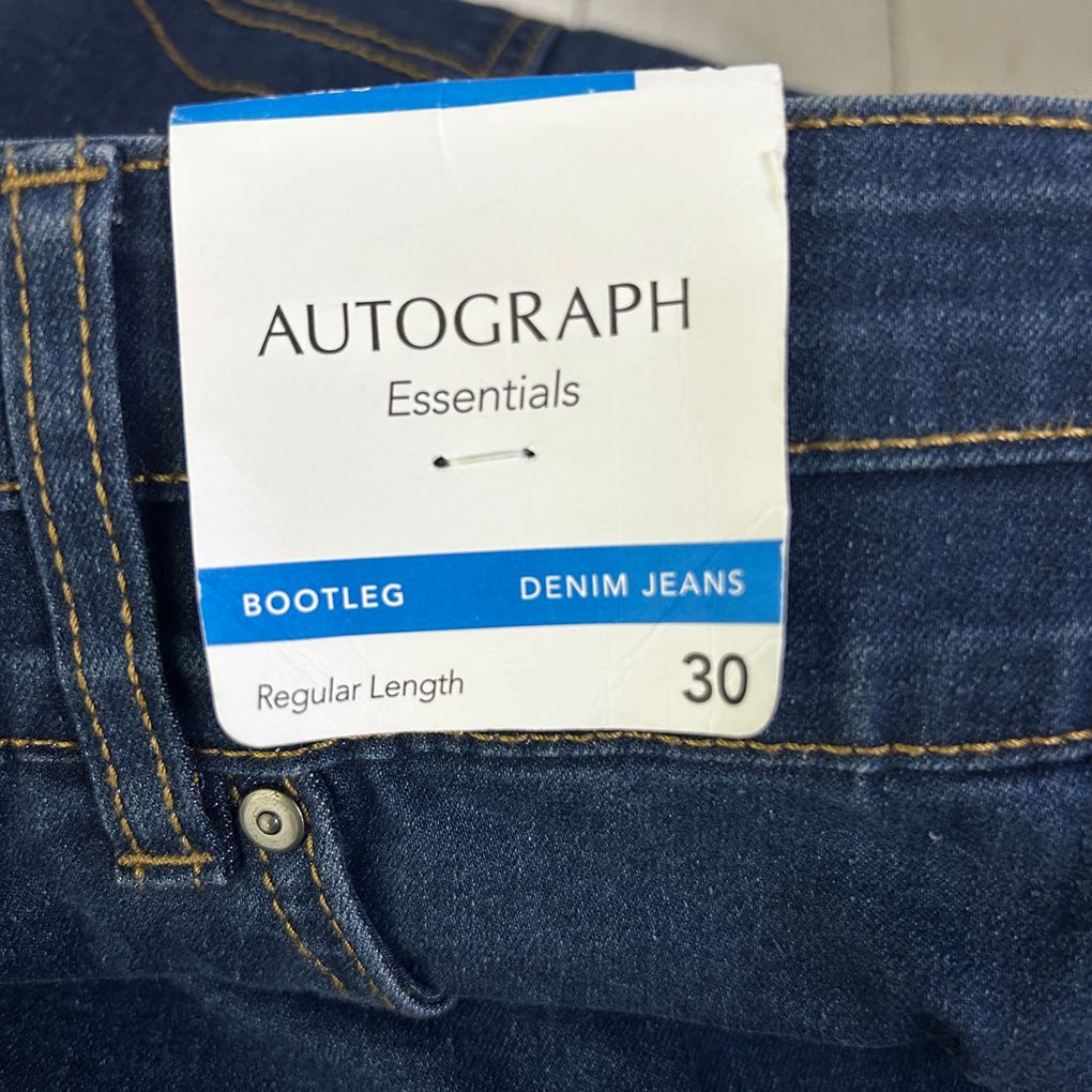 Autograph Blue Plus Size Bootleg Jeans - Size 30
