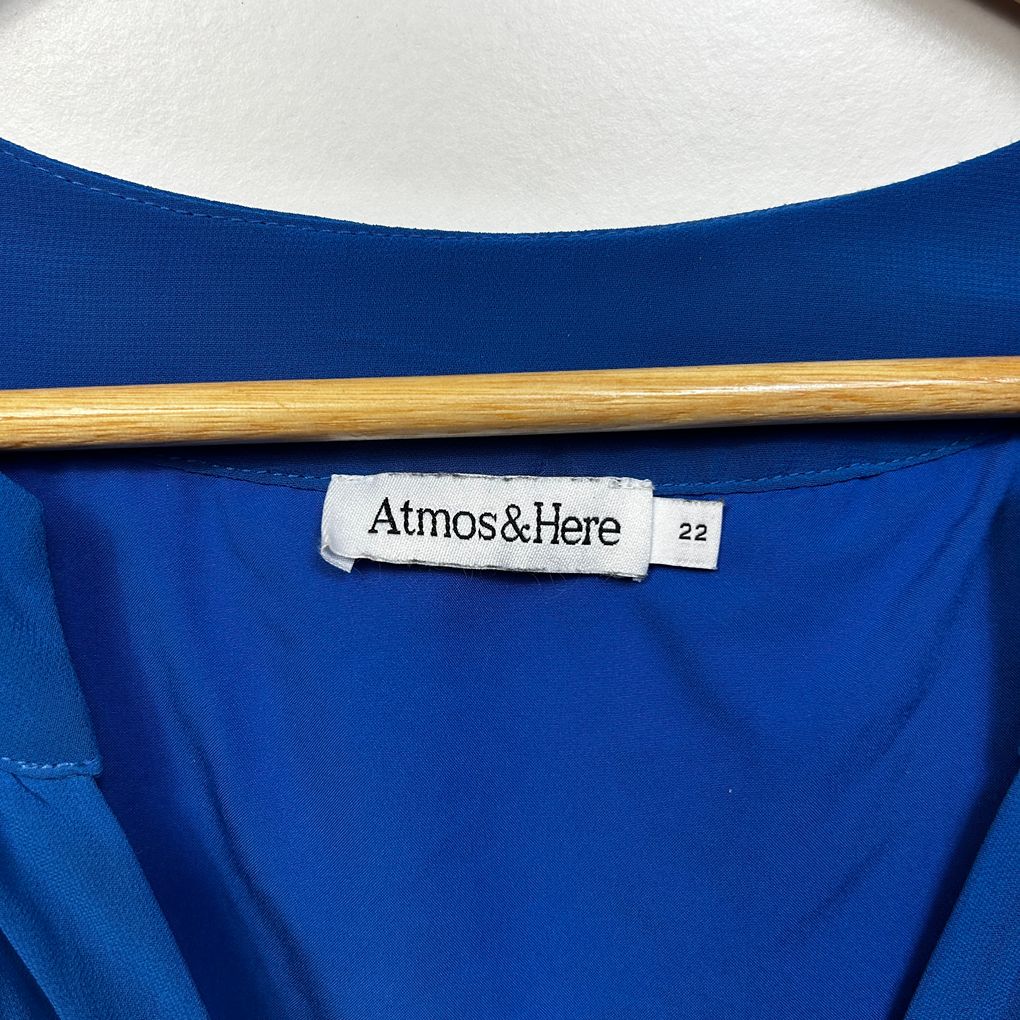 Atmos&Here Blue Pleated Dress - Size 22