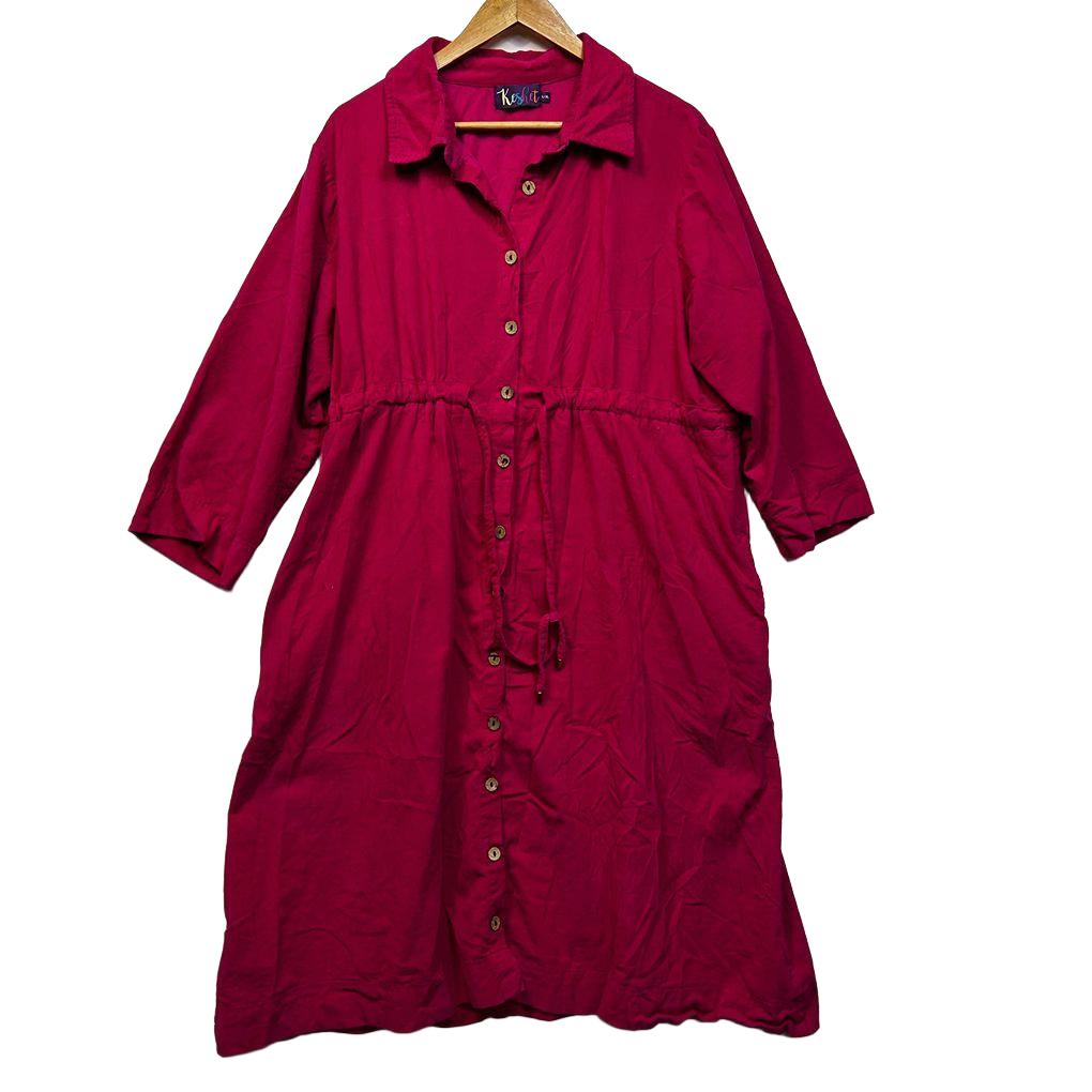 Keshet Cotton Shirt Dress - Size M/L