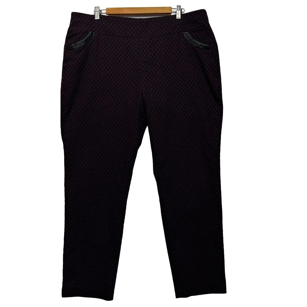 Taking Shape Plum Cotton Pants - Size 20