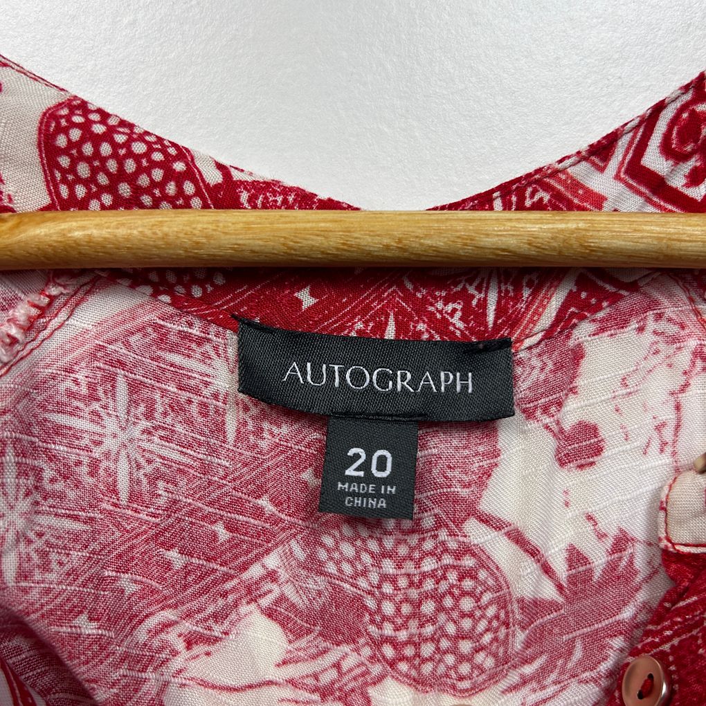 Autograph Red Plus Size Top - Size 20