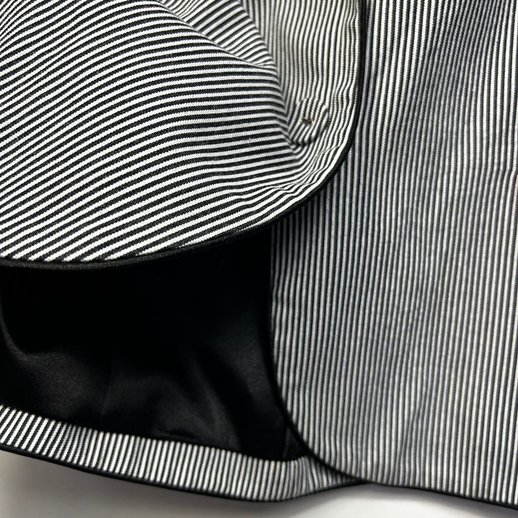 Rivette & Blair Grey Striped Cotton Blazer - Size 18