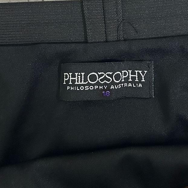 Philosophy Black Floral Pencil Skirt - Size 18