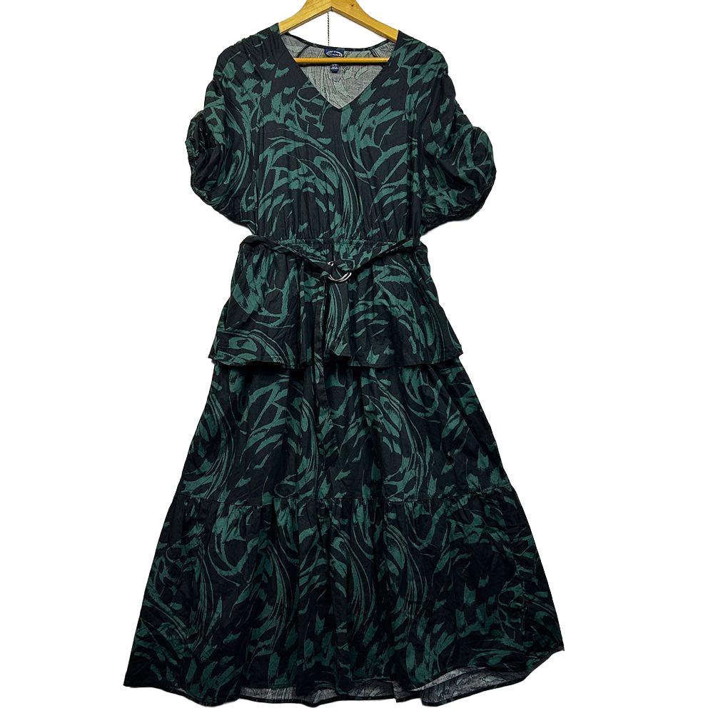 Scoop Green Cotton Maxi Dress - Size XL