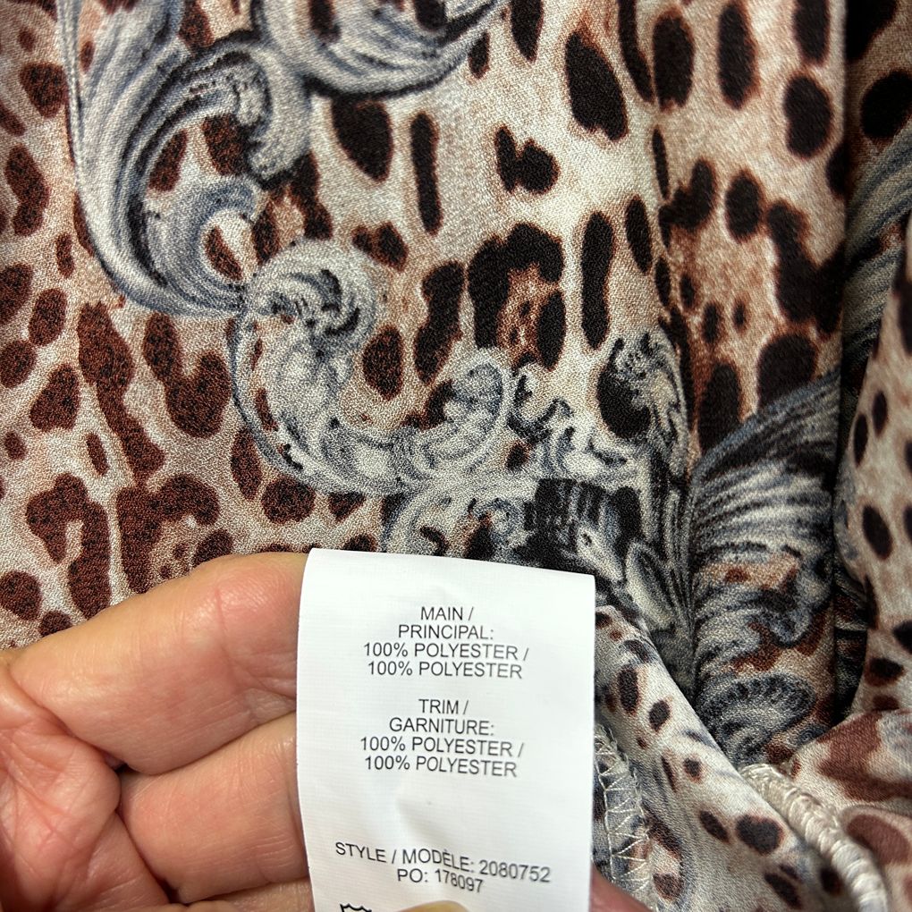 Beme Brown Animal Print Dress - Size 22
