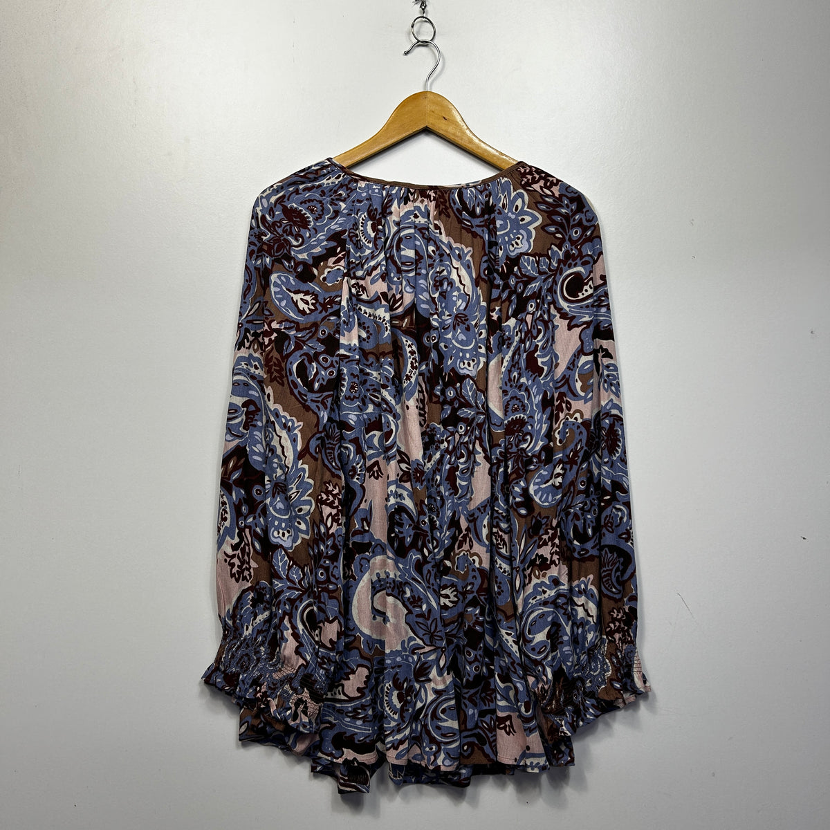 Suzanne Grae Blue Paisley Plus Size Top - Size 24