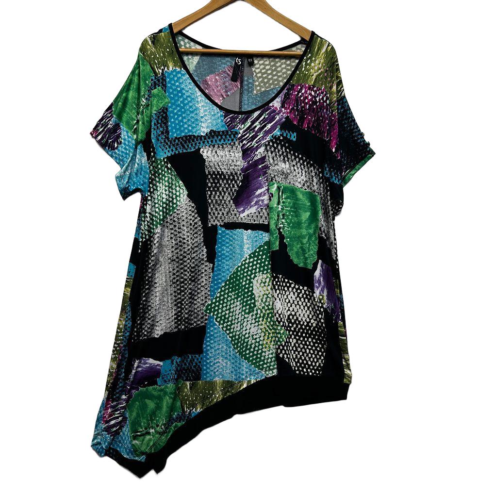 Taking Shape Multicoloured Tunic Top - Size 18/M