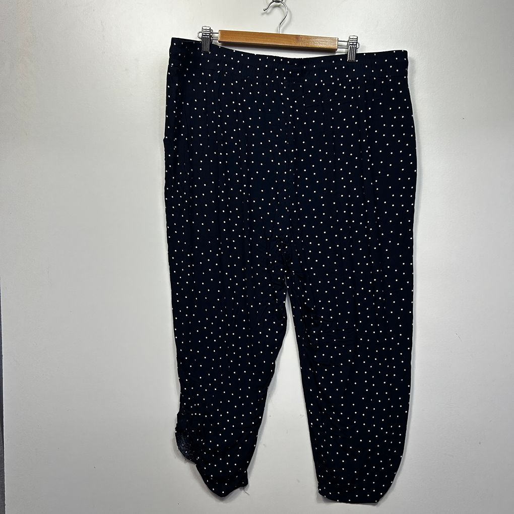 Autograph Navy Polka Dots Plus Size Pants - Size 20
