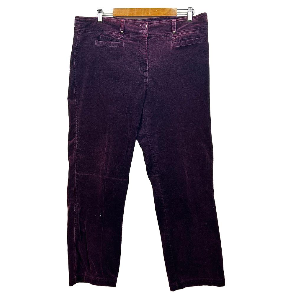 Wombat Purple Cotton Corduroy Pants - Size 16