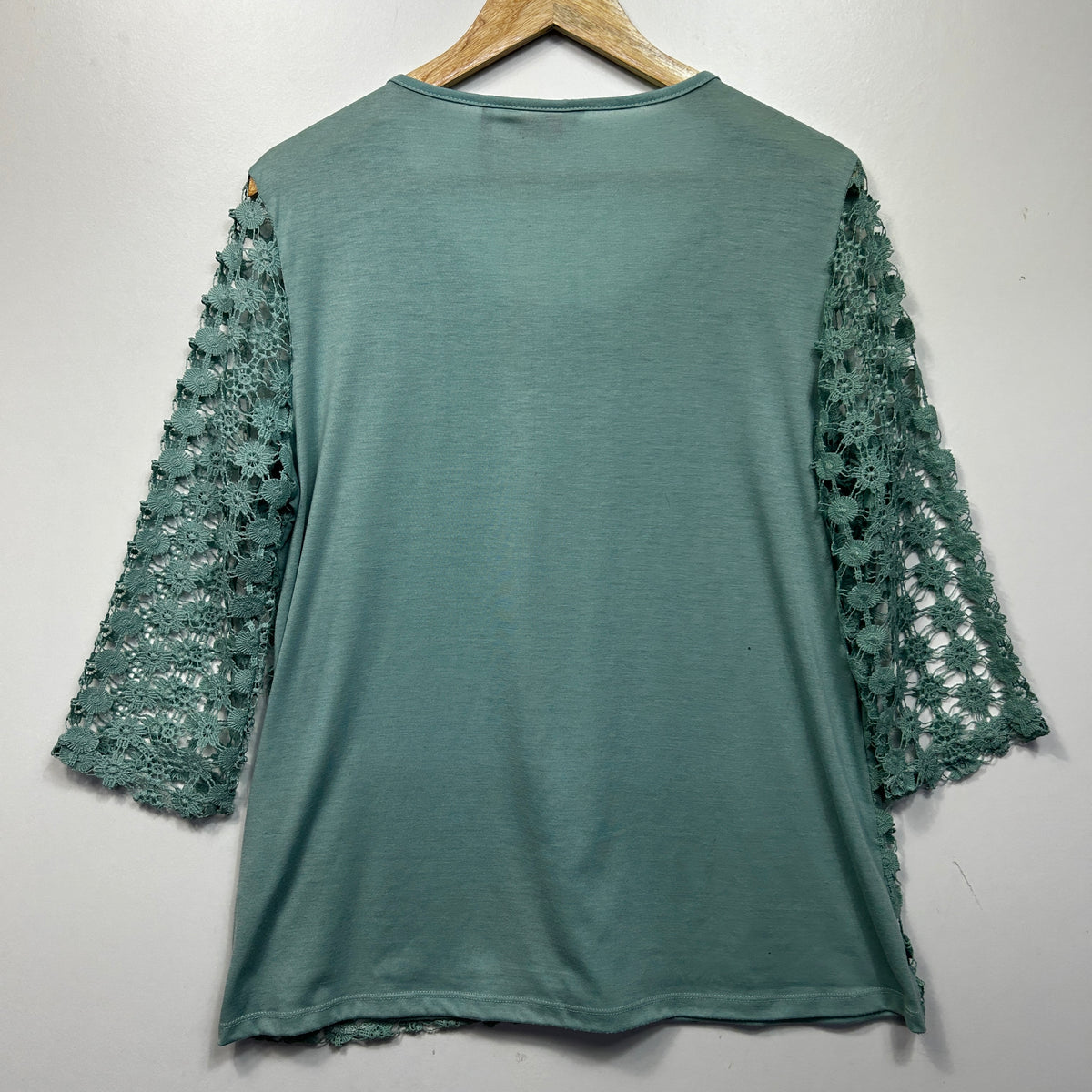 Millers Green Lace Sleeve Top - Size 16