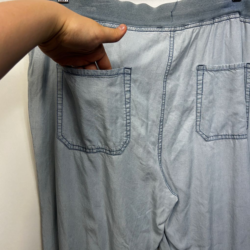 Target Light Blue Chambray Plus Size Joggers - Size 18