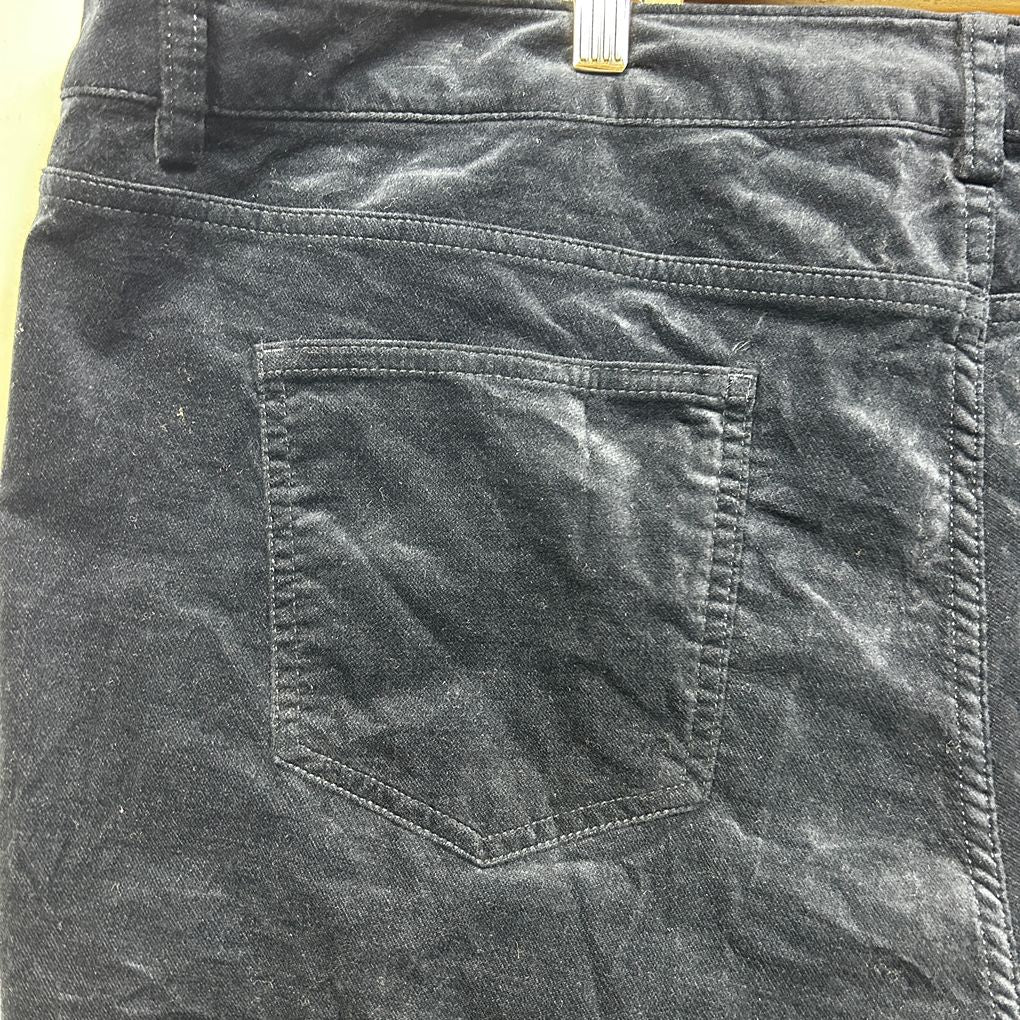 Sportscraft Navy Cotton Velvet Feel Pants - Size 18