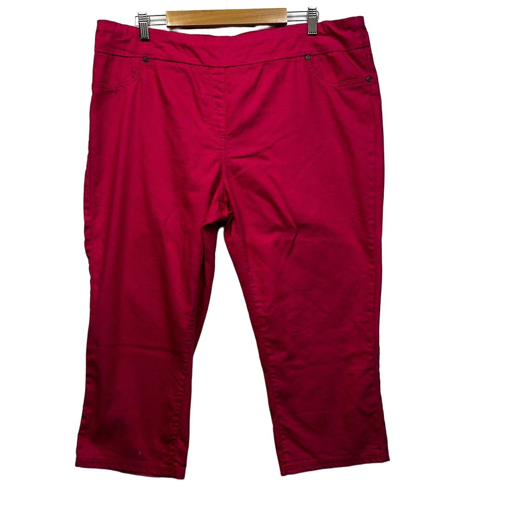 Millers Pink Cotton Cropped Pants - Size 18