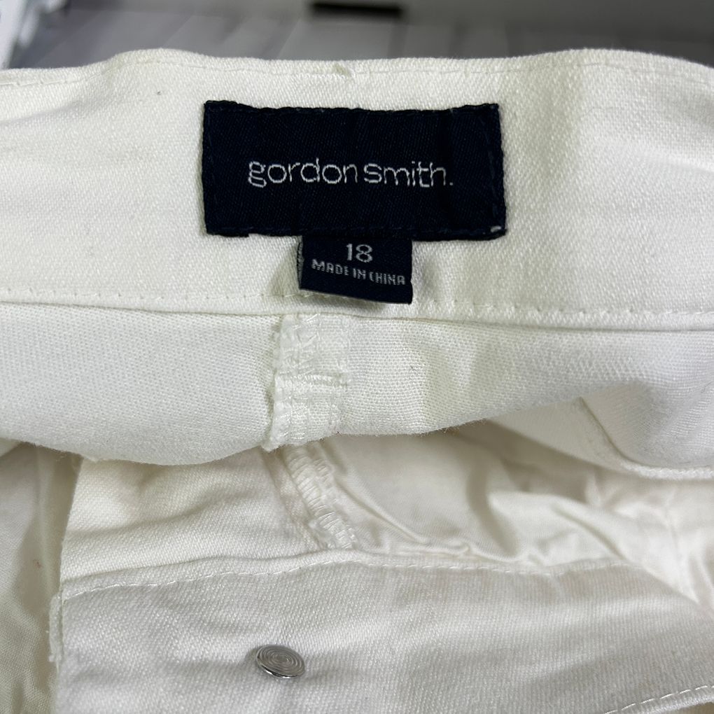 Gordon Smith White Plus Size Pants - Size 18