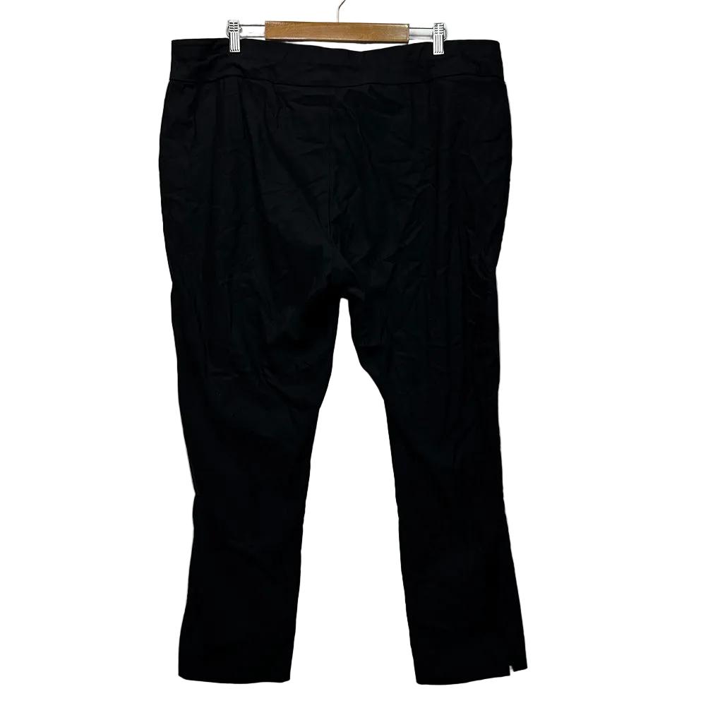 Taking Shape Black Cotton Pants - Size 22