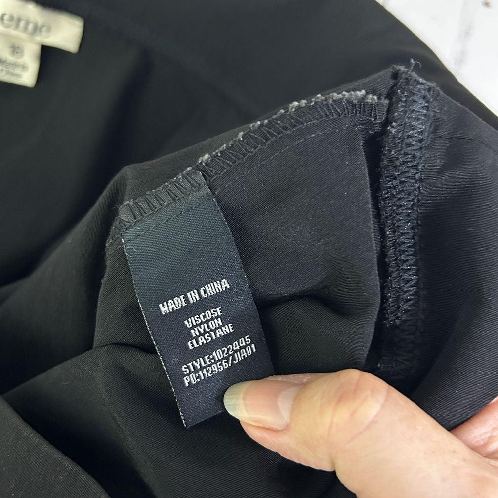 Beme Black Plus Size Pants - Size 18