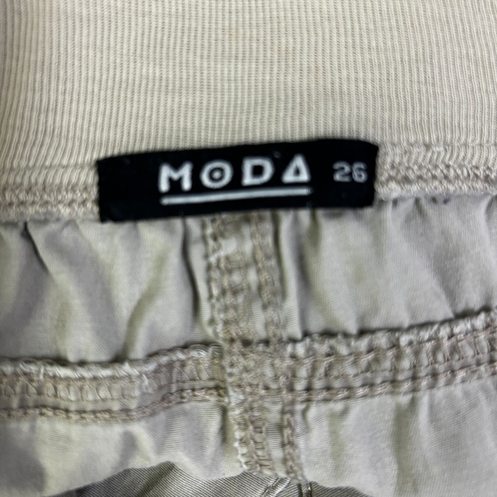 Moda Beige Plus Size Cotton Shorts - Size 26