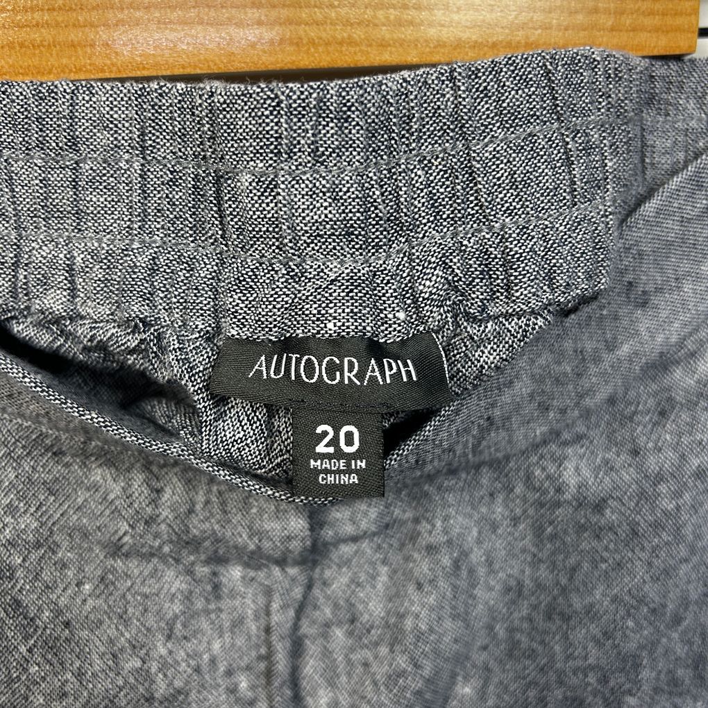 Autograph Grey Plus Size Linen Pants - Size 20