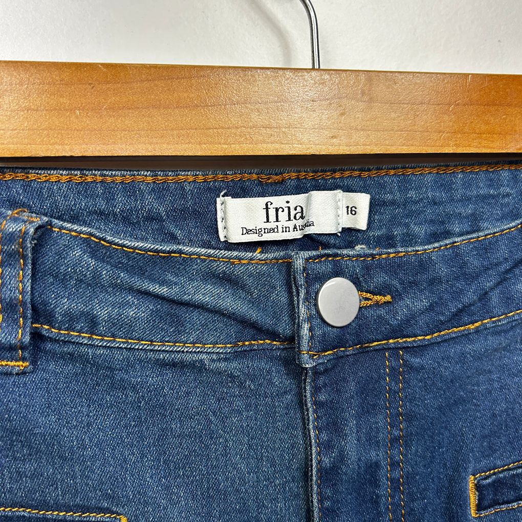 Fria Blue Wide Leg Jeans - Size 16
