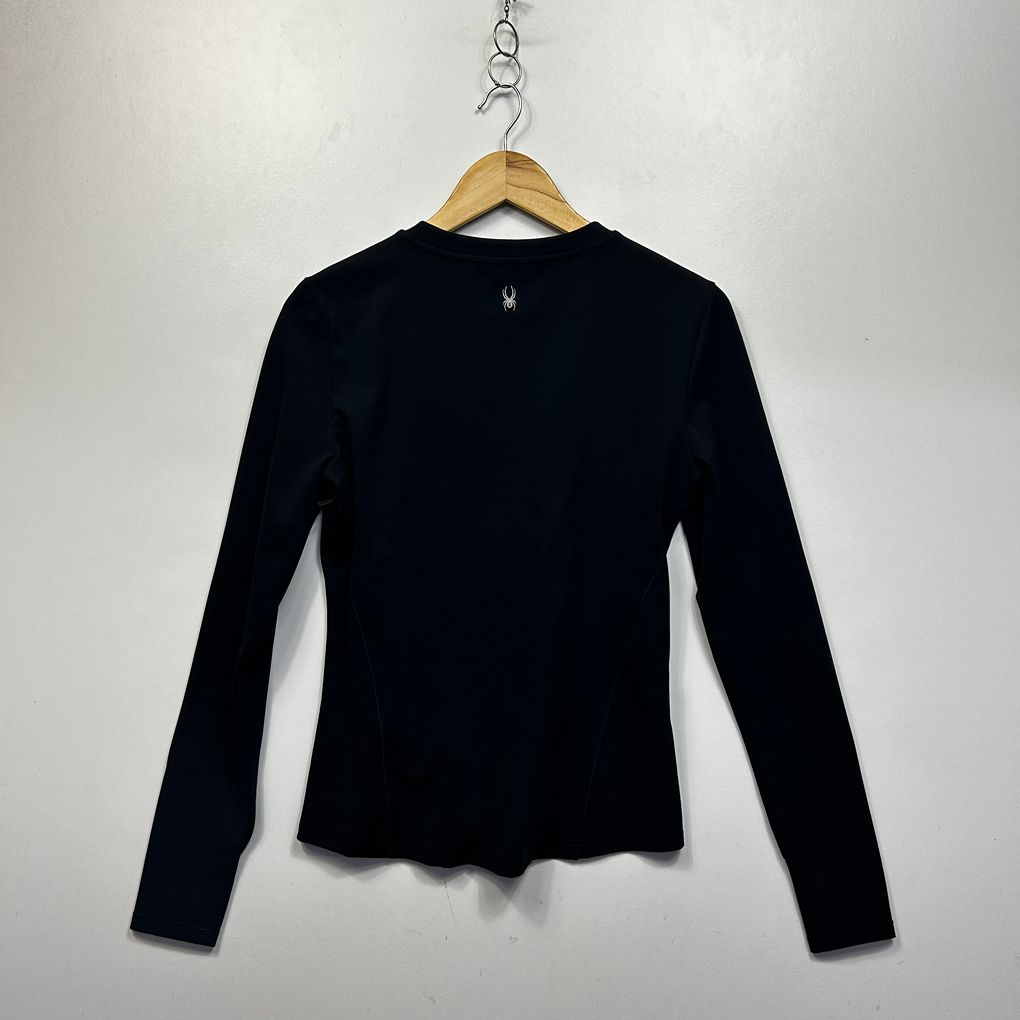 Spyder Active Black Long Sleeve Top - Size M /12