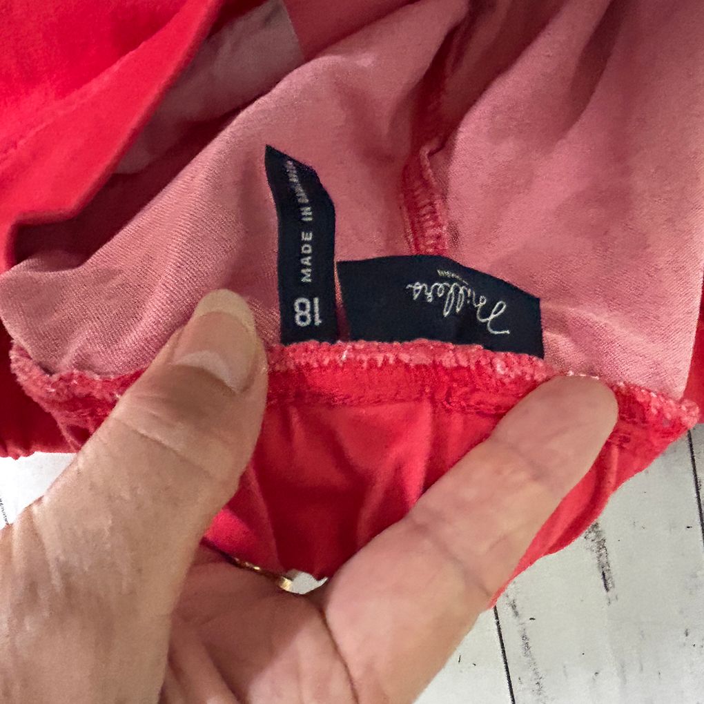 Millers Red Cotton Capri Pants - Size 18