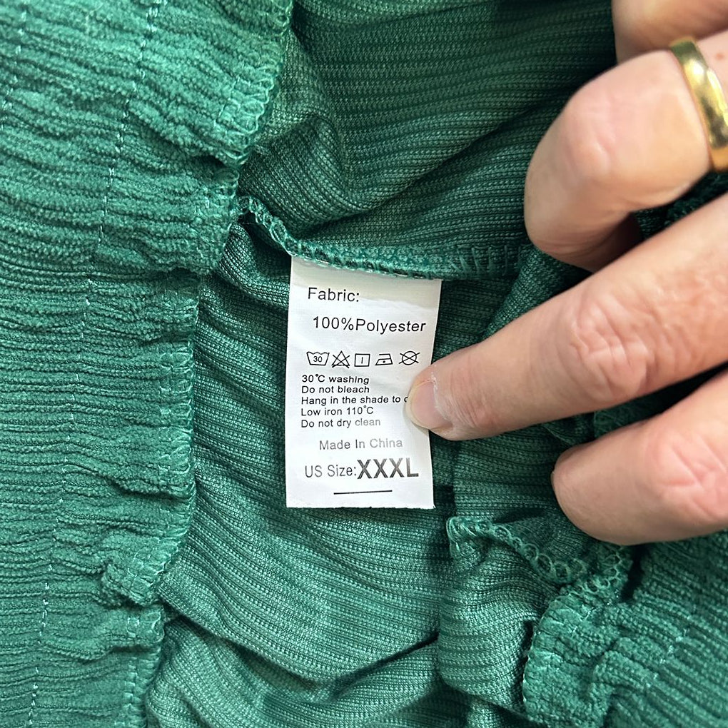 Green Ribbed Pants - Size XXXL