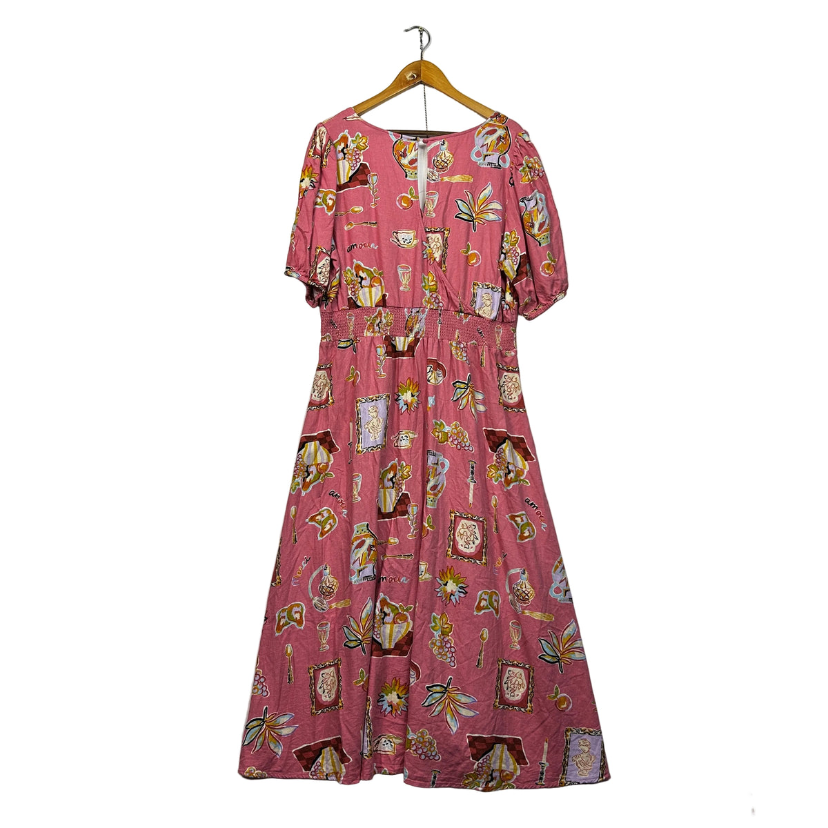 Sportsgirl Pink Plus Size Linen Dress - Size 18
