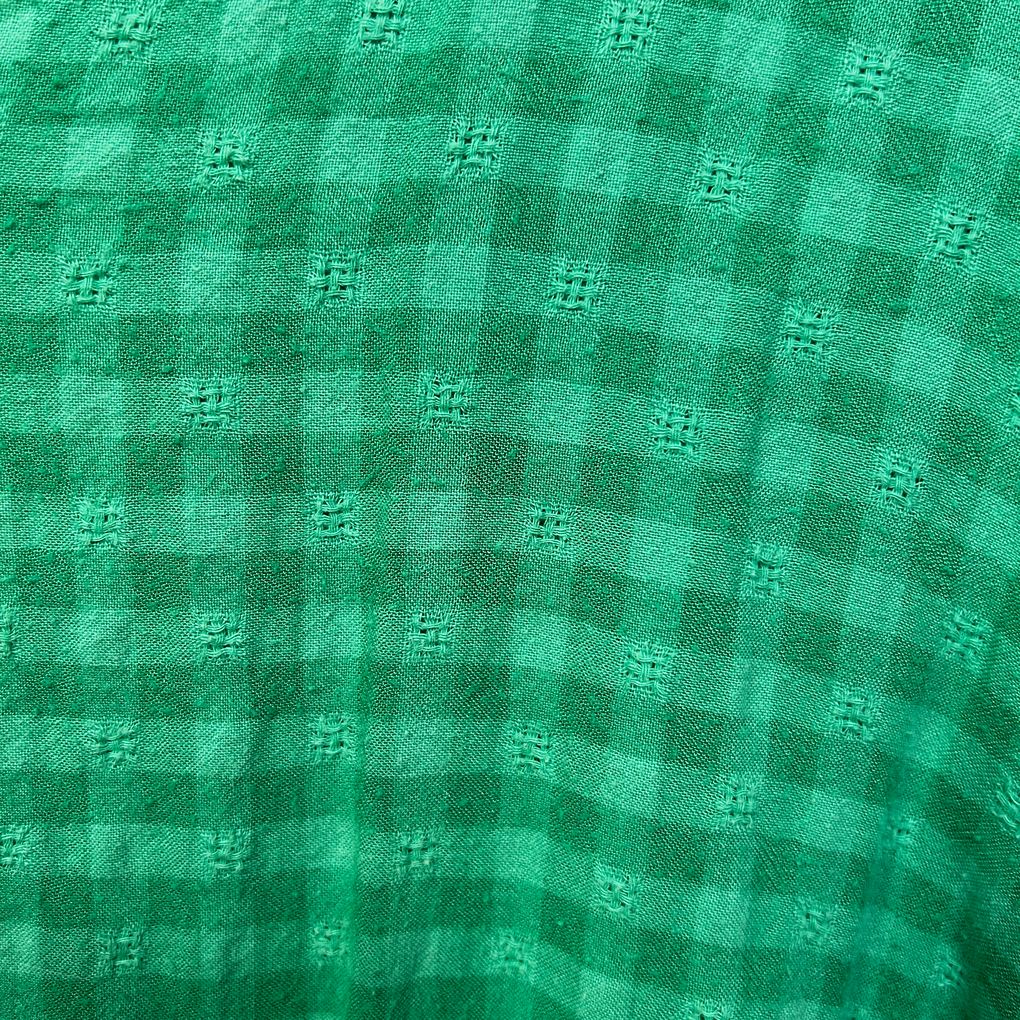 Virtuelle Green Check Cotton Top - Size 22