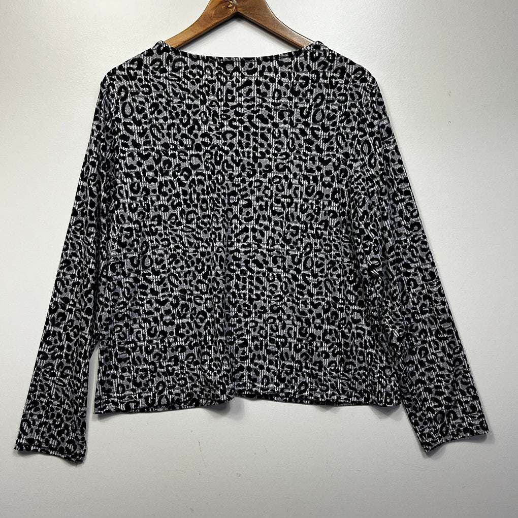 Millers Grey Leopard Print Top - Size 18