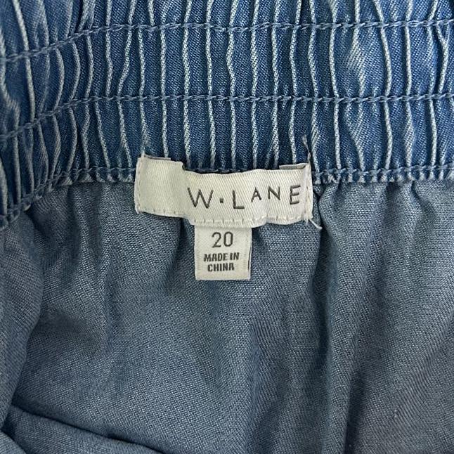 W.Lane Blue Chambray Skirt - Size 20
