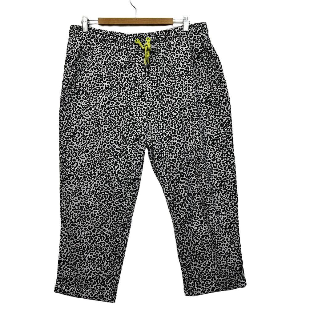 Virtuelle Leopard Print Cotton Pants - Size S/16