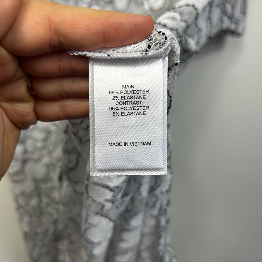 Taking Shape White Lace Sheer Top - Size