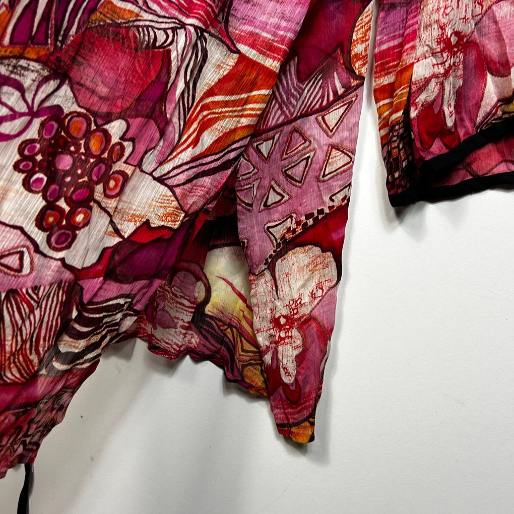 Taking Shape Pink Sheer Duster Jacket Top - Size 20