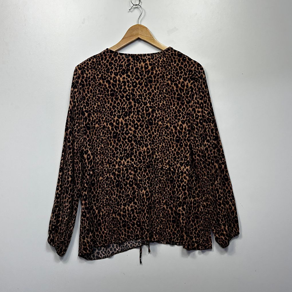 Tokito Brown Long Sleeve Top - Size 16
