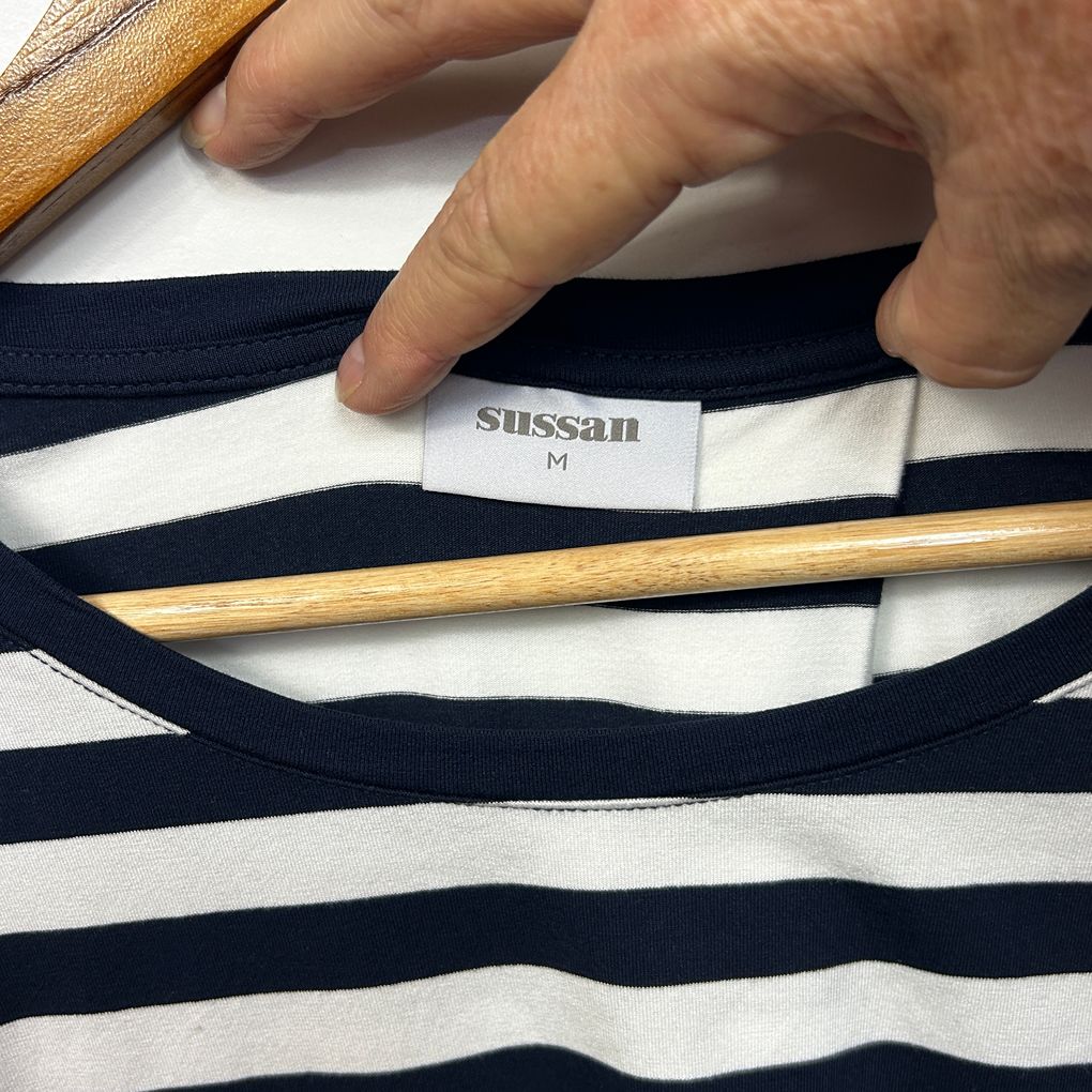 Sussan Navy Stripe Top - Size M