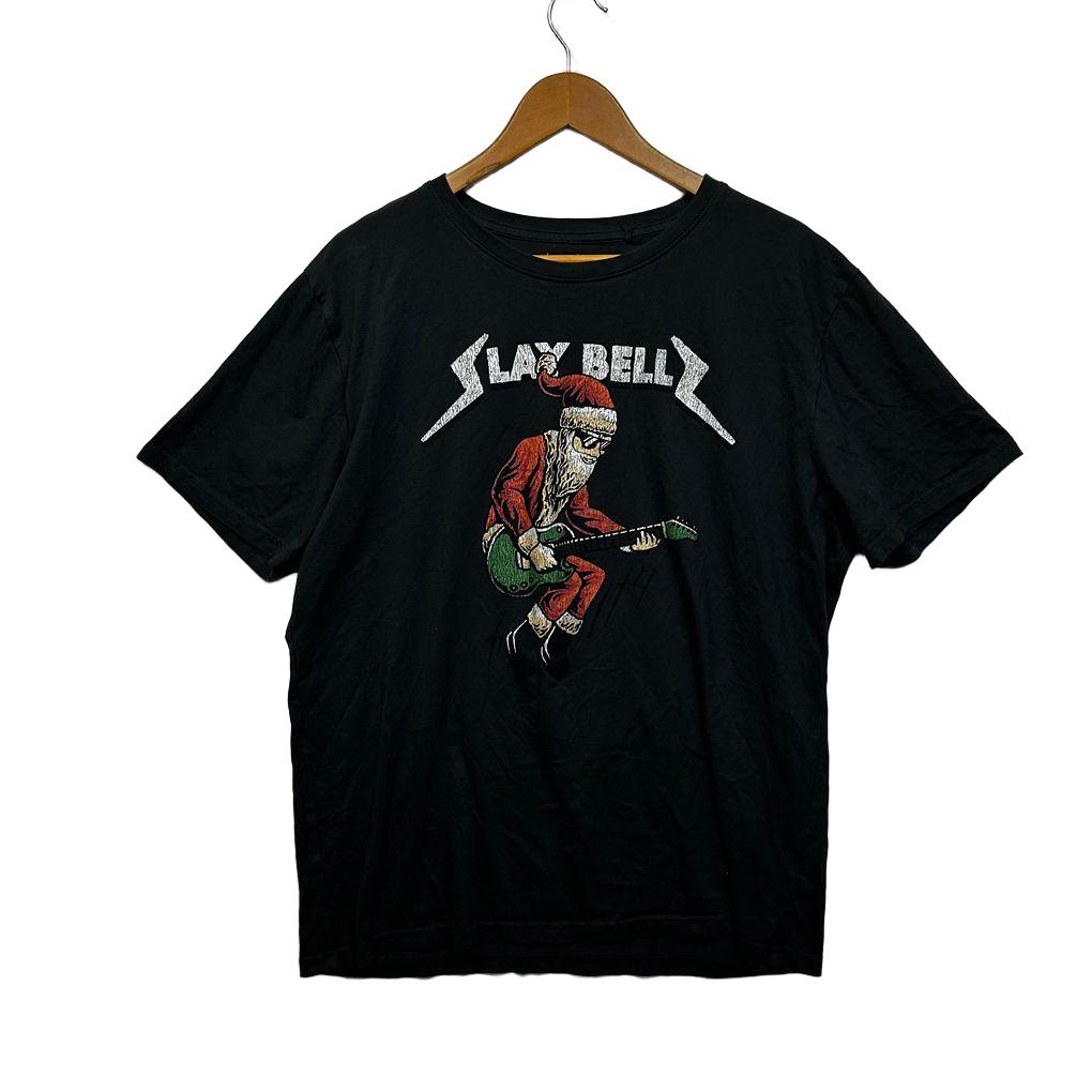 Anko Black Rock Christmas Cotton Mens Tee - Size XL