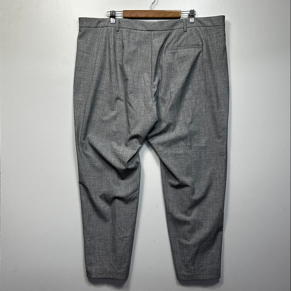 M&S Grey Plus Size Grey Womens Pants - Size 24 Short