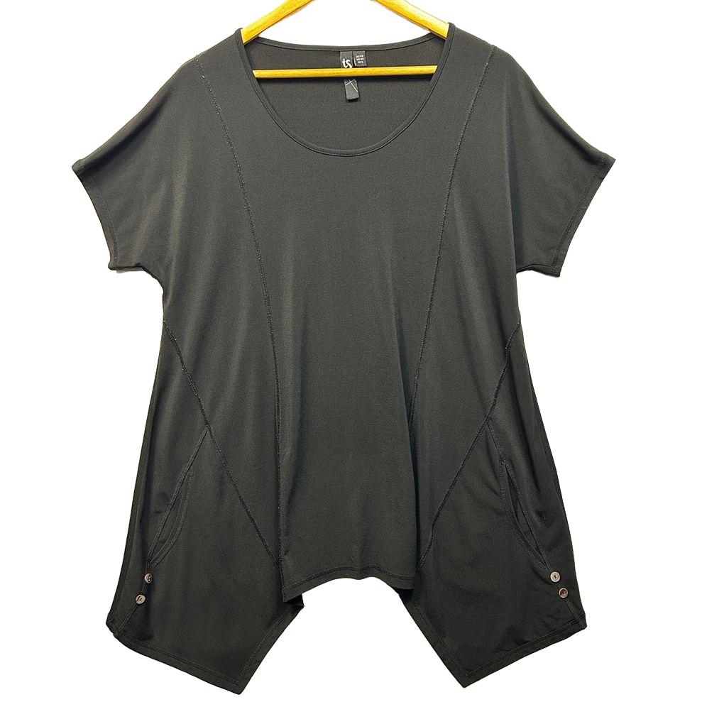 Taking Shape Black Top - Size 14/XS