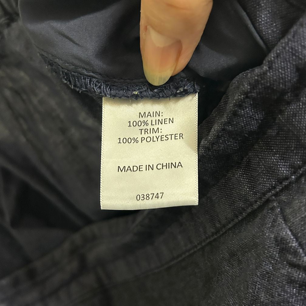 Sussan Navy Plus Size Linen Pants - Size 20