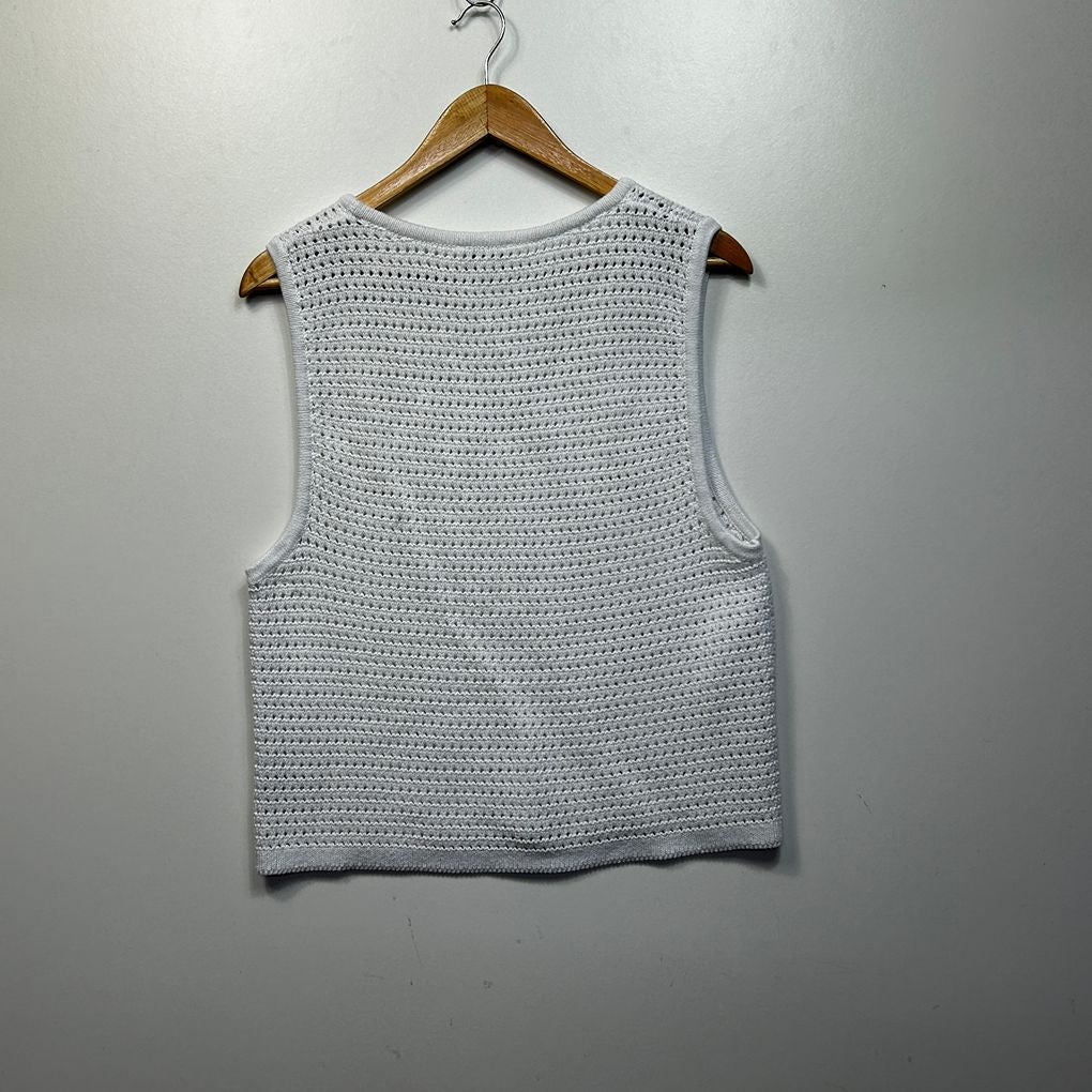 Target White Sleeveless Knit Top - Size XL