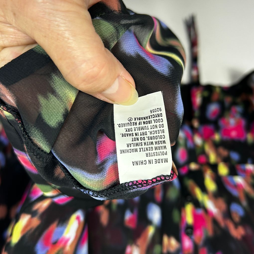 Metro Multicoloured Top - Size 16