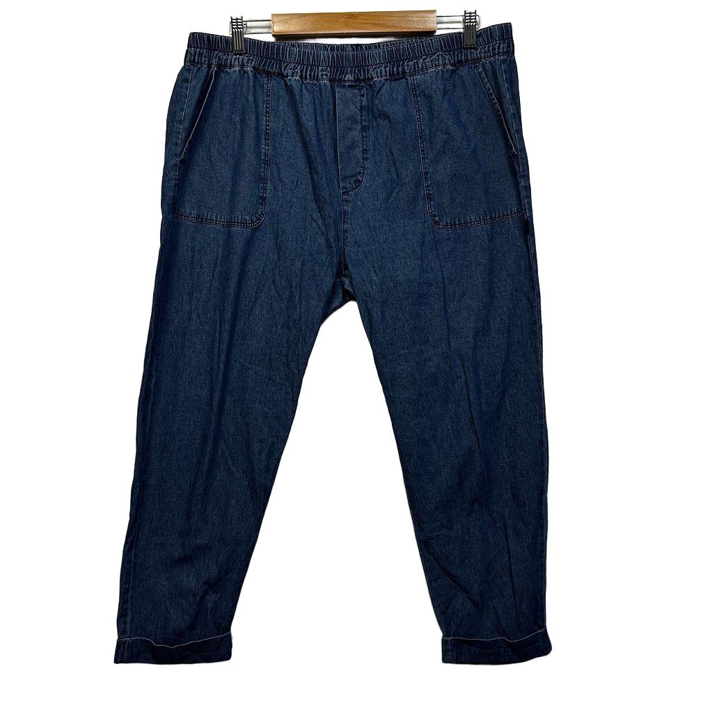 Bonds Blue Cotton Denim Pants - Size XL