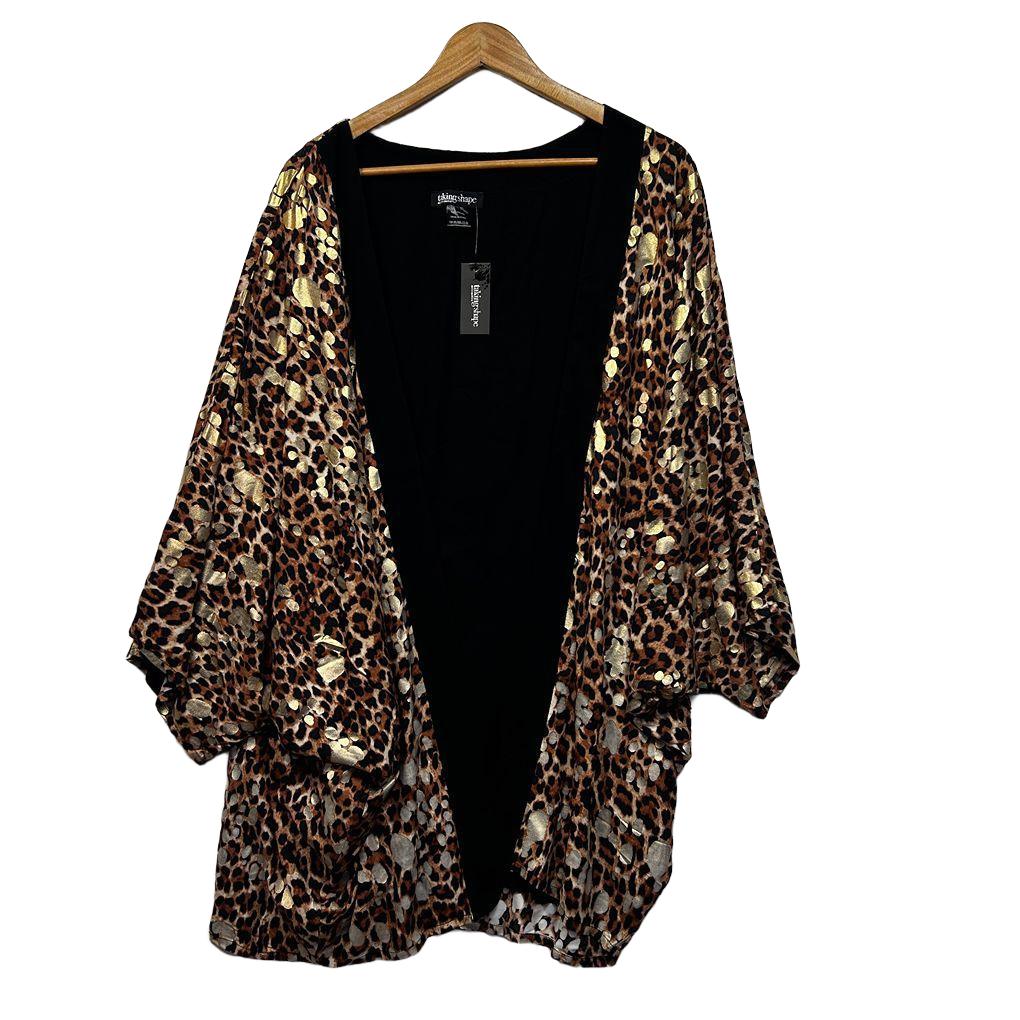 Taking Shape Leopard Print Kimono - One Size
