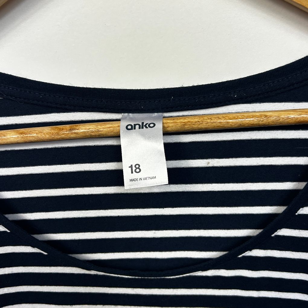 Anko Navy Plus Size Cotton Top - Size 18